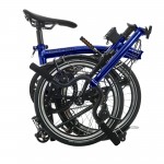 BROMPTON P Line Bolt Blue Lacquer 12-Speed sulankstomas dviratis su aukštu vairu